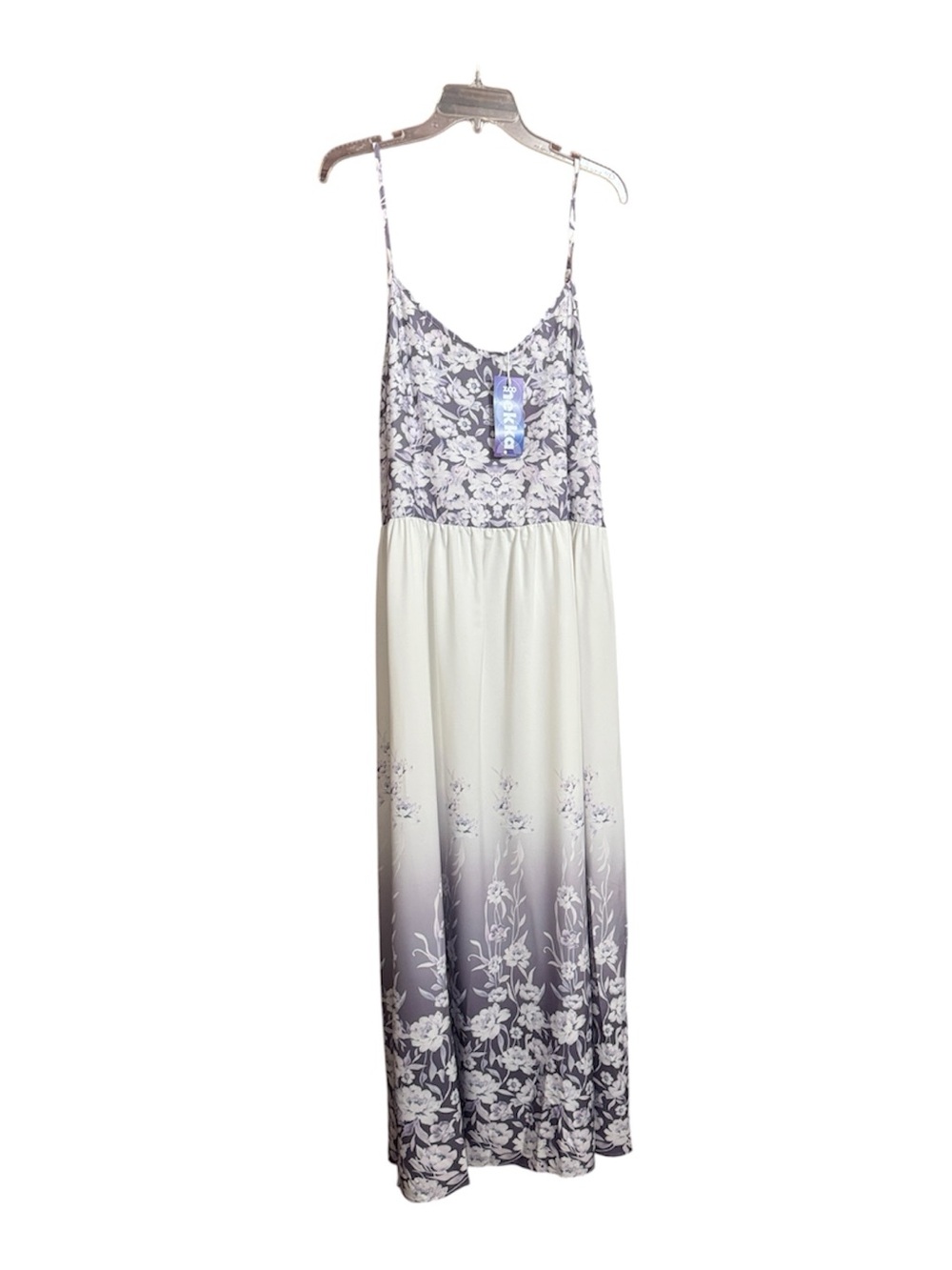 Hekka Ombré Spaghetti Strap Floral Maxi Dress